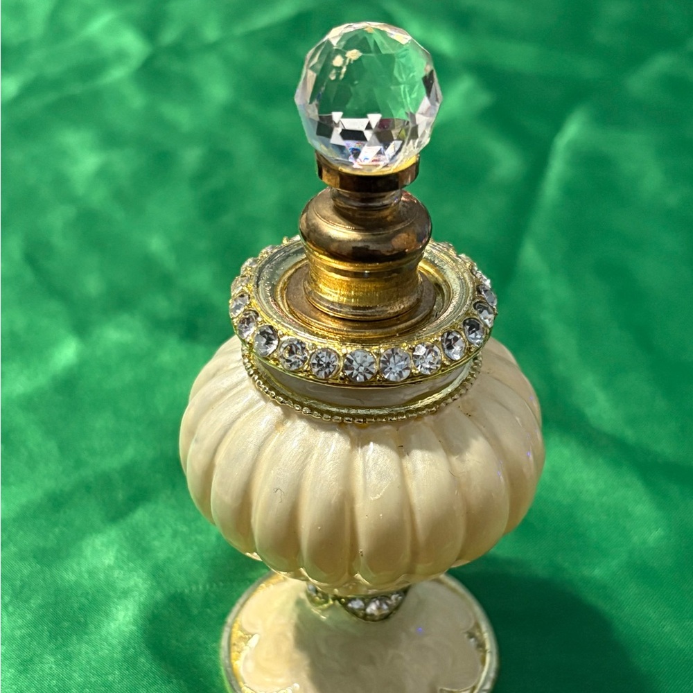 Sale! Exotic Cream and Gold Decorative Perfume/Oil Bottle